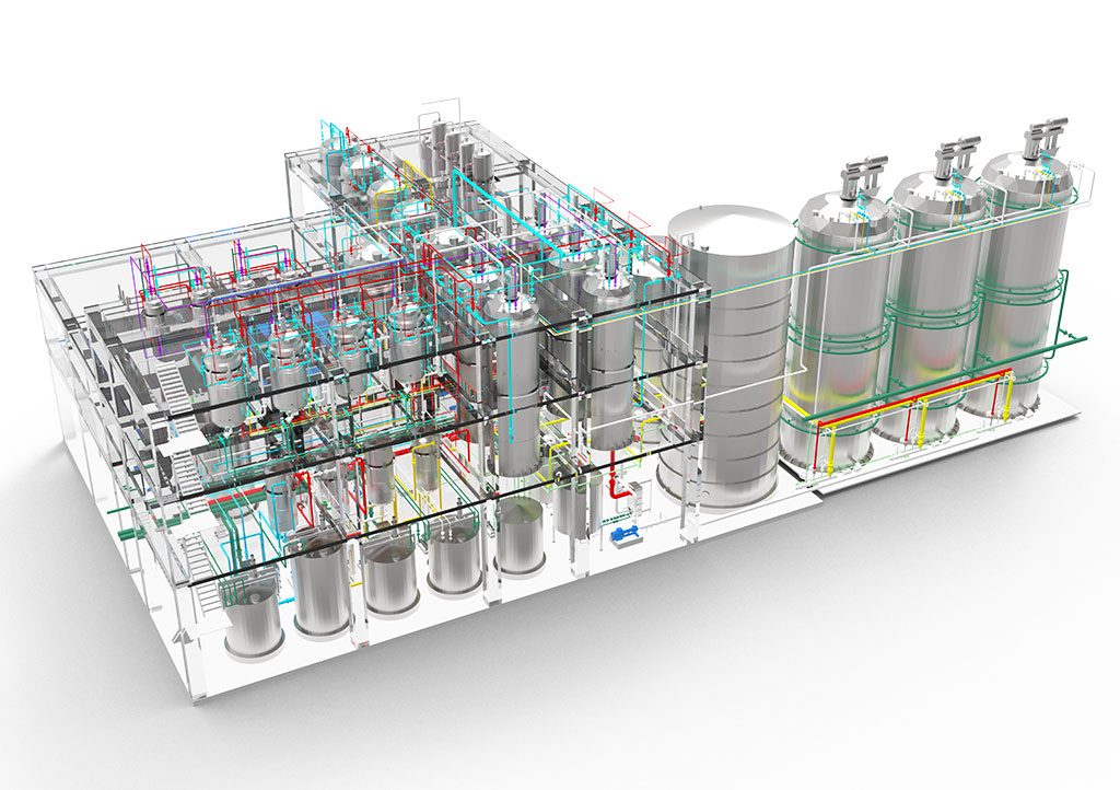 3D drawing for lysine production line